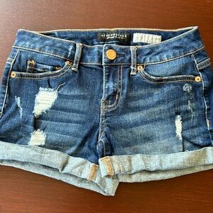 Aeropostale dark blue ripped shorts